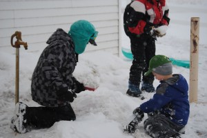Although they had homework to get done, this Mama had to give a reprieve. It's not every day that we have perfect conditions for playing in the snow!