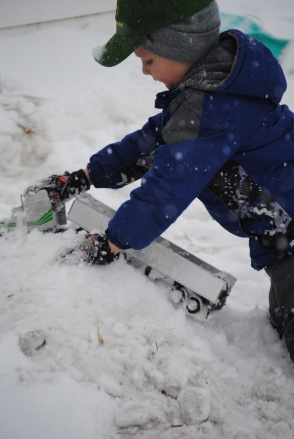 Sometimes the rule is that there are no rules. Inside toys played with outside? Sure. But no complaining if something breaks.