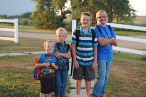 boys on first day of school