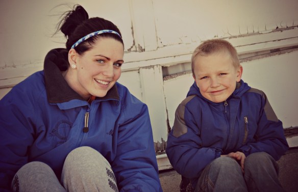 Miss A and EJ...two peas.