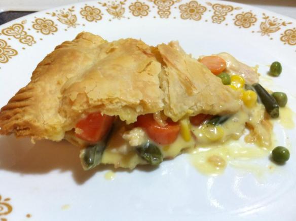 chicken pot pie slice